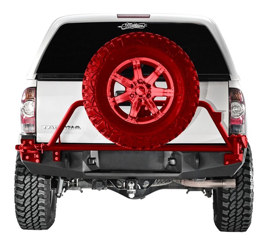 Fab Fours Bumper, Premium, One Piece Design, Mounting Hardware Included, With D-Ring Mounts, Compatible with OEM Receiver Hitch – TT05-Y1351-1