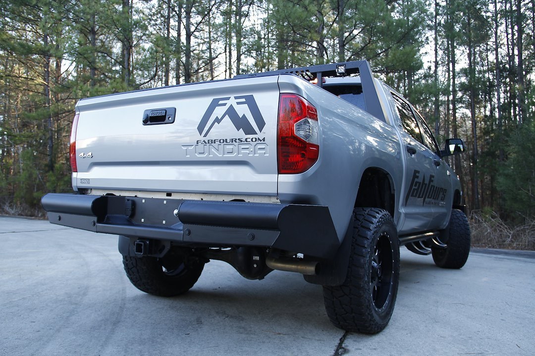 Fab Fours Bumper, Black Steel Elite, One Piece Design, Mounting Hardware Included, Compatible with OEM Receiver Hitch – TT14-U2850-1
