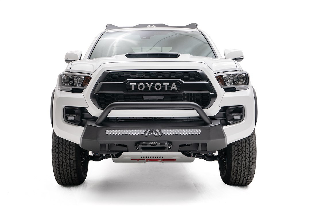 Fab Fours Bumper, Hidden Winch, One Piece Design, Mounting Hardware Included, With Pre-Runner Guard, With Internal Winch Mount – TT16-N3652-1