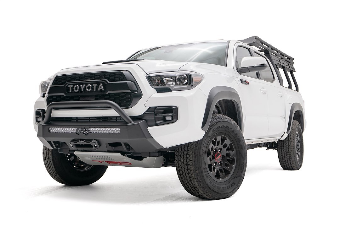 Fab Fours Bumper, Hidden Winch, One Piece Design, Mounting Hardware Included, With Pre-Runner Guard, With Internal Winch Mount – TT16-N3652-1