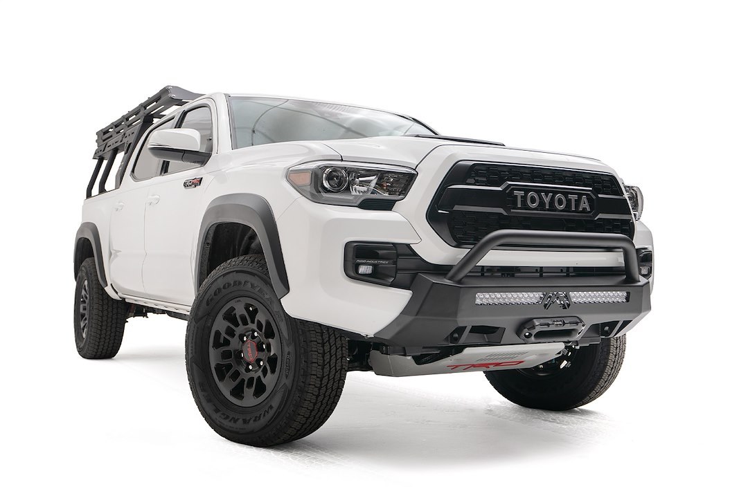 Fab Fours Bumper, Hidden Winch, One Piece Design, Mounting Hardware Included, With Pre-Runner Guard, With Internal Winch Mount – TT16-N3652-1