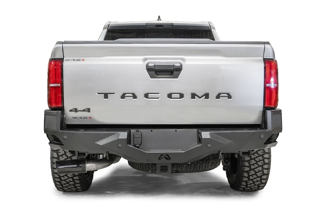 Fab Fours Bumper, Vengeance, One Piece Design, Compatible with OEM Receiver Hitch, With Two 3 Inch Cube LED Fog Light Cutouts – TT24-E6351-1