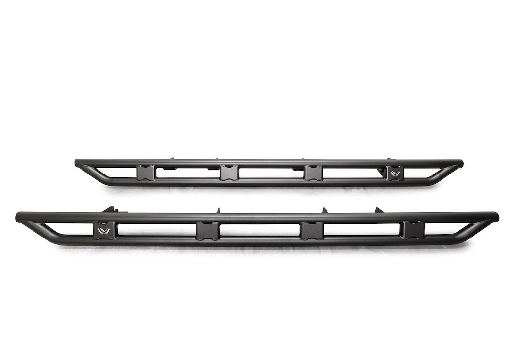 Fab Fours Rocker Panel Guard, Rock Slider, Tubular, Powder Coated, Matte Black, Steel, Works with Toyota Safety Sense Technology – TT24-G6350-1