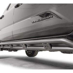 Fab Fours Rocker Panel Guard, Rock Slider, Tubular, Powder Coated, Matte Black, Steel, Works with Toyota Safety Sense Technology – TT24-G6350-1