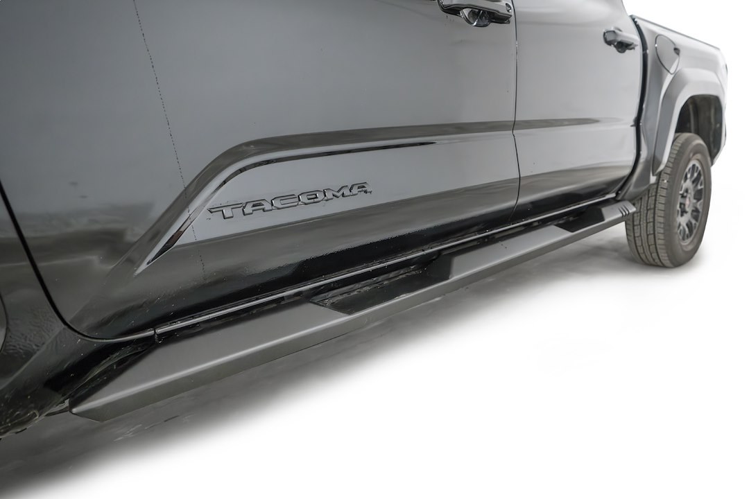 Fab Fours Nerf Bar, Step Slider, With Drop Down Steps, Hexagonal Straight, Powder Coated, Matte Black, Steel, With Welded End Caps – TT24-G6450-1