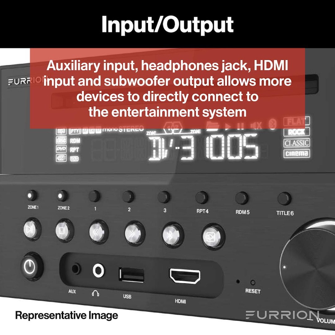 Furrion Radio, Automotive, AM/ FM, With Bluetooth Functionality, CD/ DVD/ MP3/ Wma/ MP4, With 1 Each Front Auxiliary/ USB/ HDMI Inputs – DV3100S