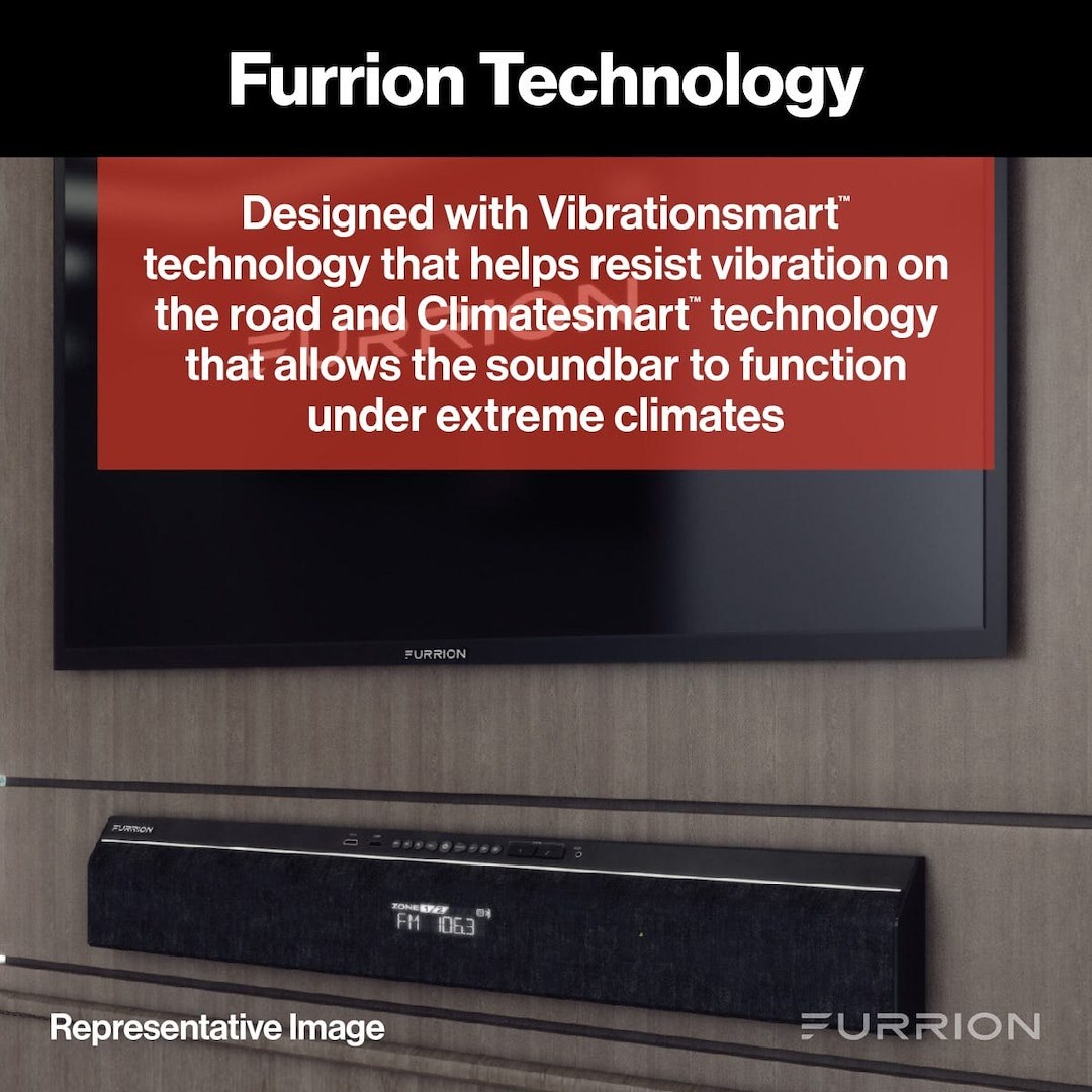 Furrion Speaker, Soundbar, 66 Watt Rms/ 70.5 Watt Maximum, 4 Ohm Impedance, 140 Hz Frequency Response, 88 Decibel Sensitivity – FSB2N25MC-BL