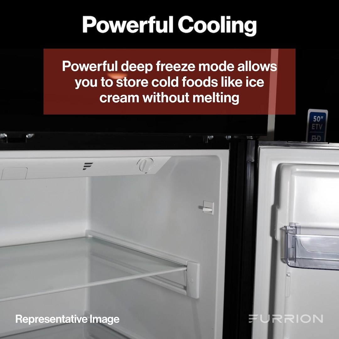 Furrion Refrigerator, Arctic™, Dual Compartment Refridgerator with Freezer, Permanent Bolt-IN – FCR10DCGTA-BL