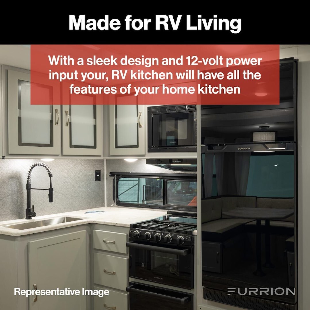 Furrion Refrigerator, Arctic™, Dual Compartment Refridgerator with Freezer, Permanent Bolt-IN – FCR10DCGTA-BL