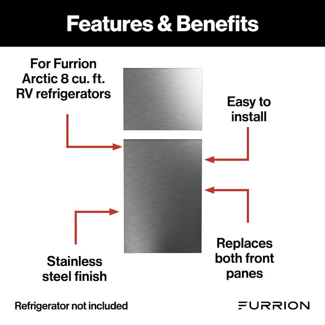 Furrion Refrigerator Door Panel, Arctic ™, Refrigerator and Freezer Door Panel Set for Furrion FCR08DCGTA Refrigerator – C-FCR08DCGTA-A01