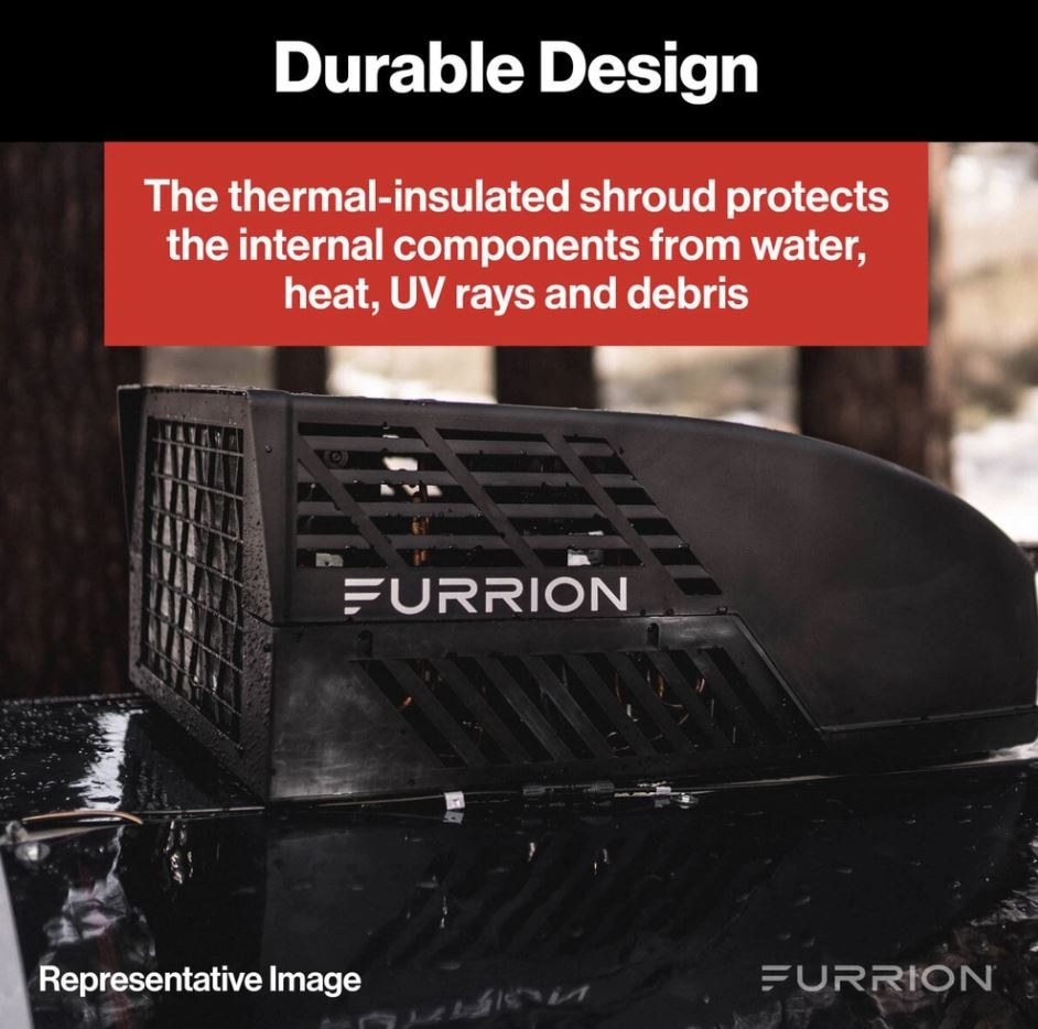 Furrion Air Conditioner, Furrion Chill ™ He, Fits 14 Inch X 14 Inch Vent Openings, 15000 Btu High Efficiency, Ducted or Non-Ducted – FACR15HESA-BL