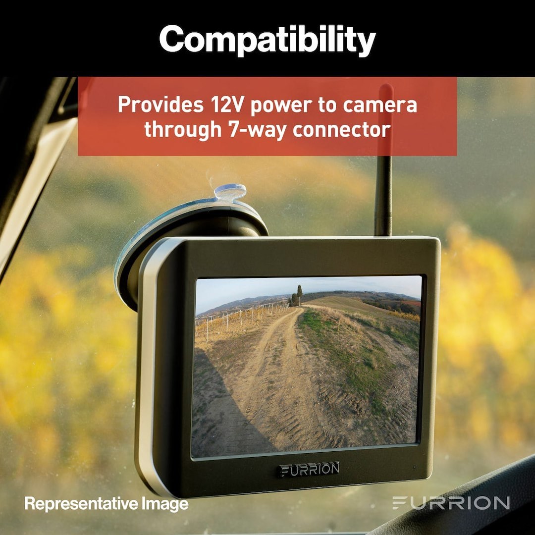 Furrion Backup Camera Cable, Vision S, 7-WAY Adapter for Furrion Vision S Camera Systems, Provides Direct Power to Cameras, 12 Volt DC – F2BC004XXBK