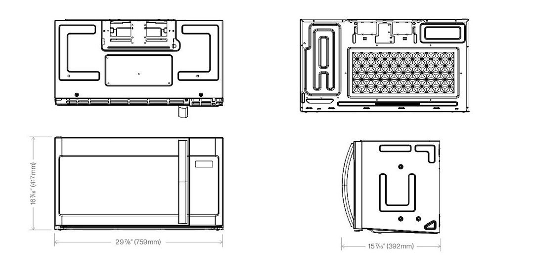 Furrion Microwave Oven, Over the Range, 1.7 Cubic Foot Capacity, 950 Watts, LED Panel Temperature Control – FMSMA17-SS