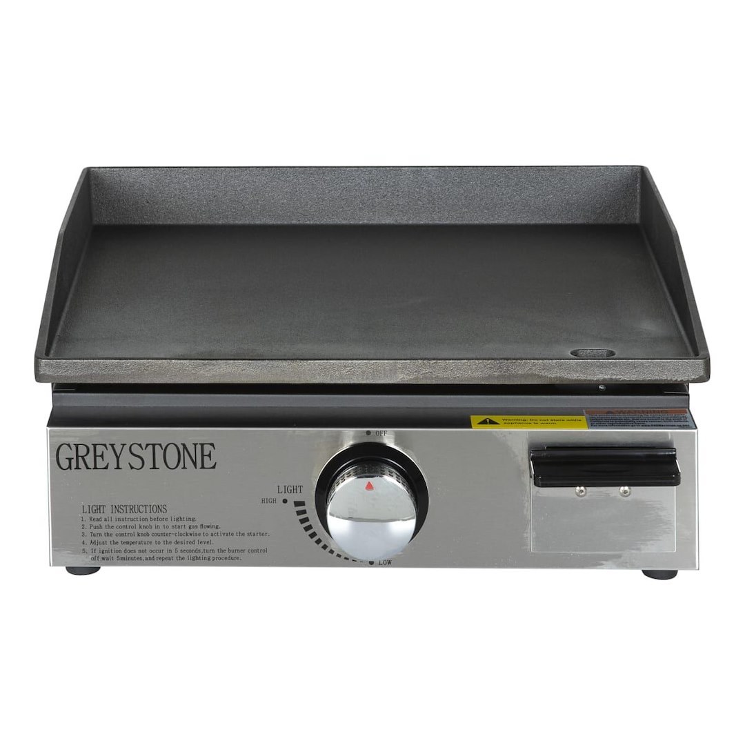 Furrion Griddle, Greystone ®, For Outdoor and Indoor Use, 17 Inch Length, Rectangular, Porcelain Flat Top Griddle and Grill, With Drip Tray – BC1715D