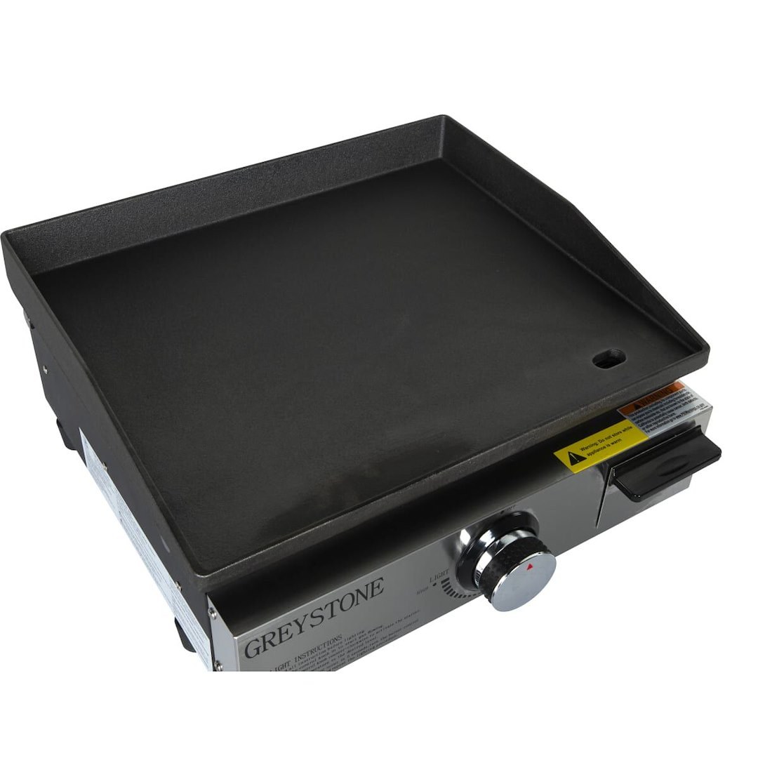 Furrion Griddle, Greystone ®, For Outdoor and Indoor Use, 17 Inch Length, Rectangular, Porcelain Flat Top Griddle and Grill, With Drip Tray – BC1715D