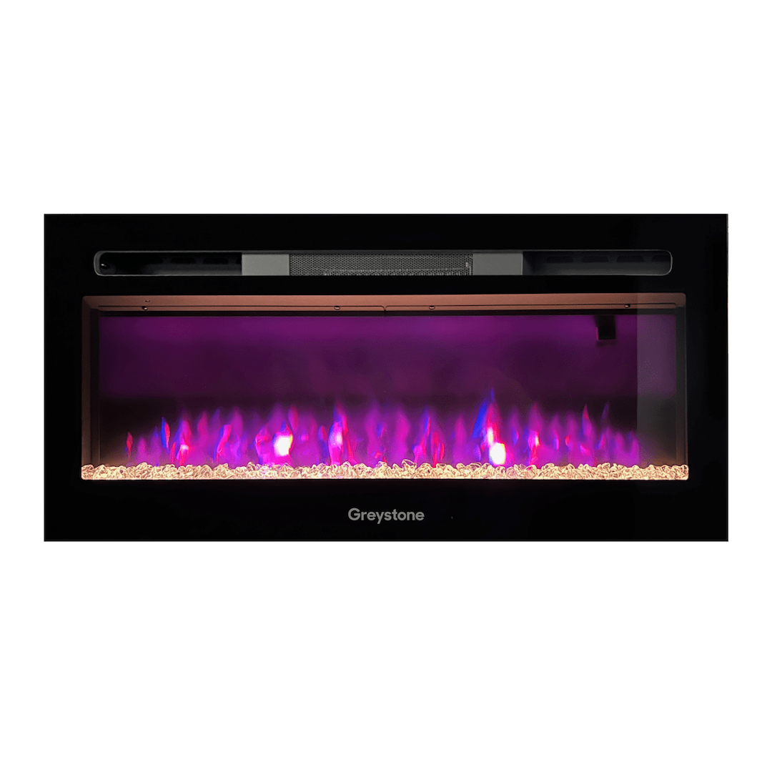 Furrion Fireplace Insert, Greystone ®, Electric Fireplace with Crystal, 36 Inch Length Viewing Area, Plug-IN Mount, Non-Vented, 120 Volt – F36-18A