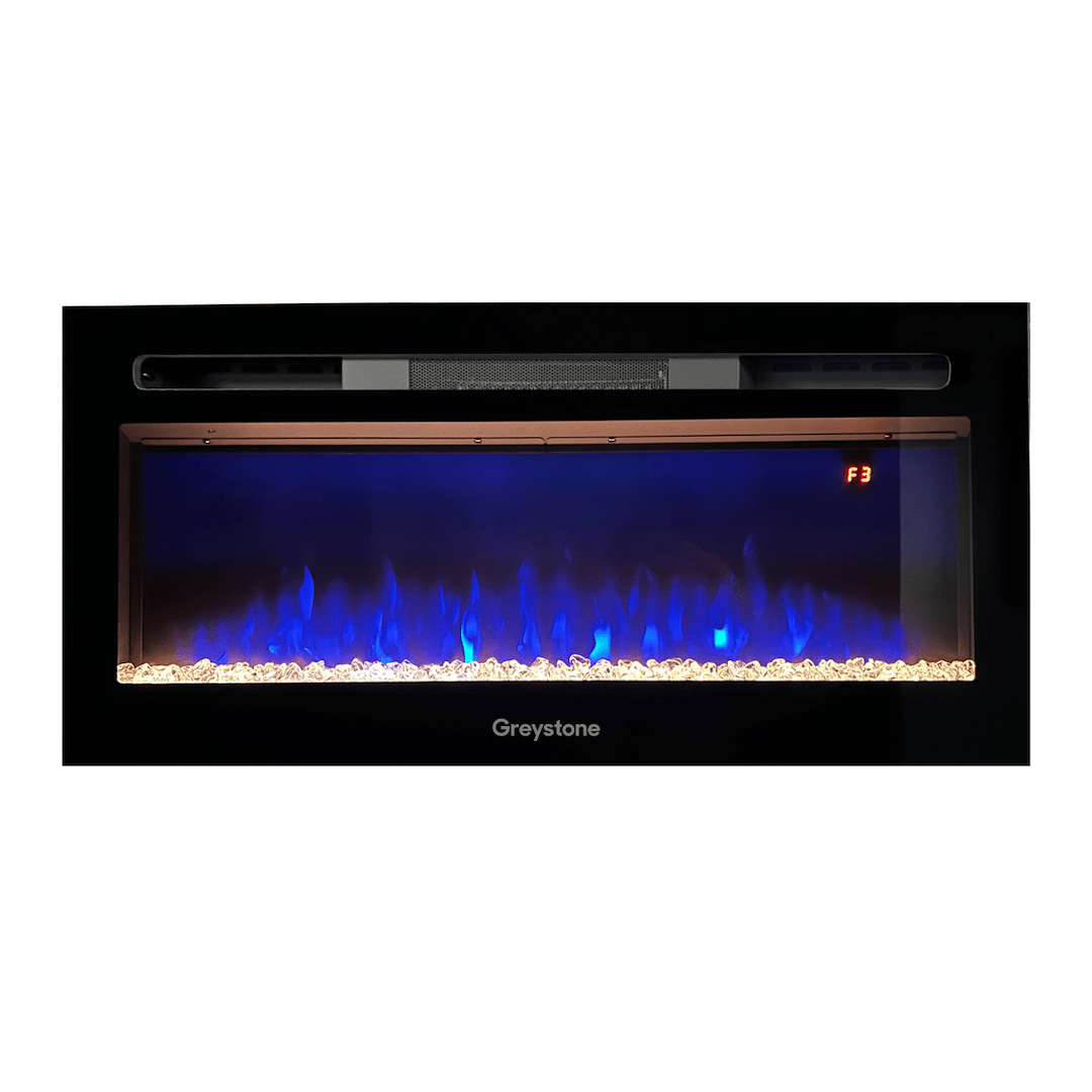 Furrion Fireplace Insert, Greystone ®, Electric Fireplace with Crystal, 36 Inch Length Viewing Area, Plug-IN Mount, Non-Vented, 120 Volt – F36-18A
