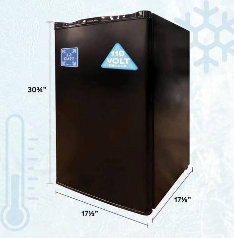 Furrion Refrigerator, Everchill, Single Compartment Refrigerator, Permanent Bolt-IN, Left Hand Swing, 3.2 Cubic Foot, 110 Volt – BC-90LHH