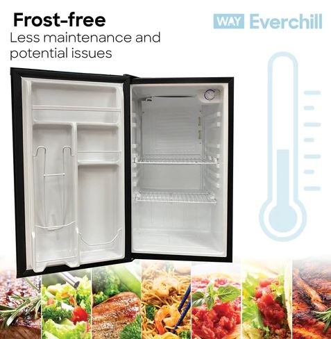 Furrion Refrigerator, Everchill, Single Compartment Refrigerator, Permanent Bolt-IN, Left Hand Swing, 3.2 Cubic Foot, 110 Volt – BC-90LHH