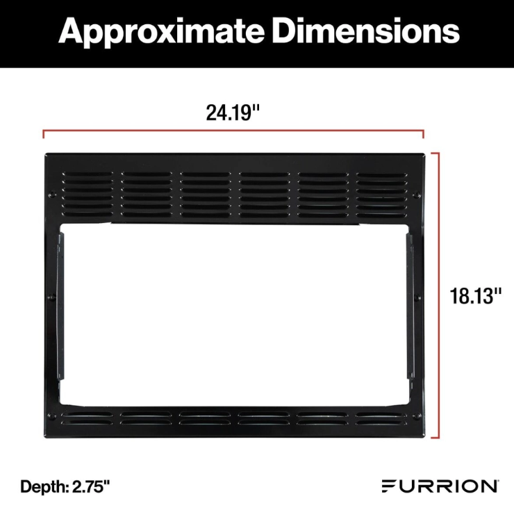 Furrion Microwave Oven Trim Kit, Use with Furrion Microwave FMAM11AA-BL, 24.19 Inch Length X 18.13 Inch Height X 2.75 Inch Width, Black – 2024001707