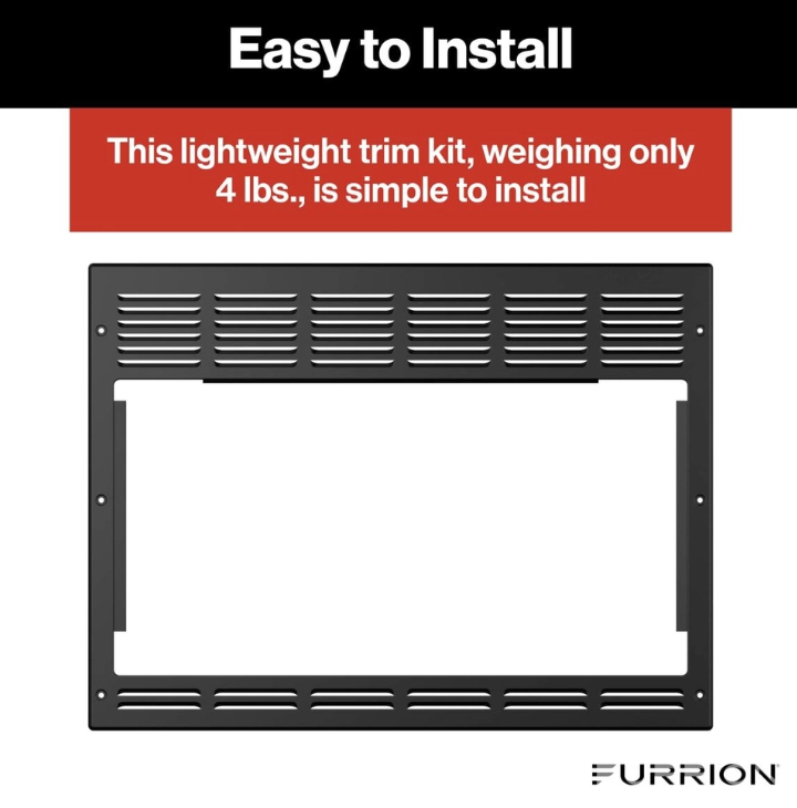 Furrion Microwave Oven Trim Kit, Use with Furrion Microwave FMAM11AA-BL, 24.19 Inch Length X 18.13 Inch Height X 2.75 Inch Width, Black – 2024001707