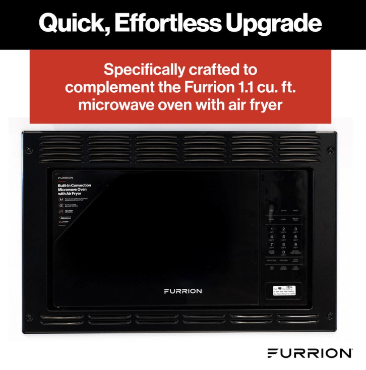 Furrion Microwave Oven Trim Kit, Use with Furrion Microwave FMAM11AA-BL, 24.19 Inch Length X 18.13 Inch Height X 2.75 Inch Width, Black – 2024001707