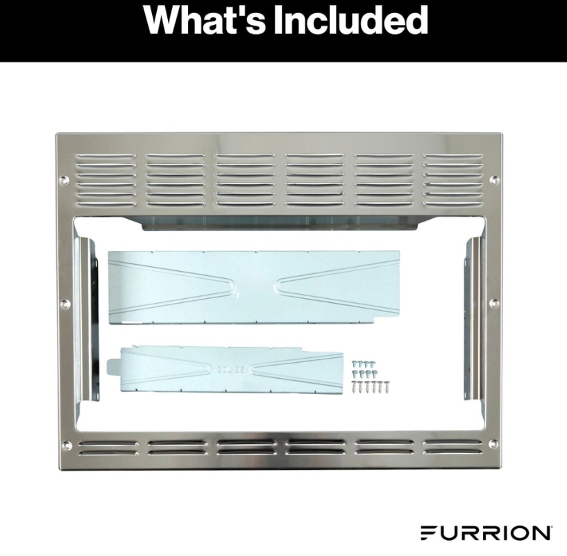 Furrion Microwave Oven Trim Kit, Use with Furrion Microwave FMAM11AA-SS, 24.19 Inch Length X 18.13 Inch Height X 2.75 Inch Width – 2024001708