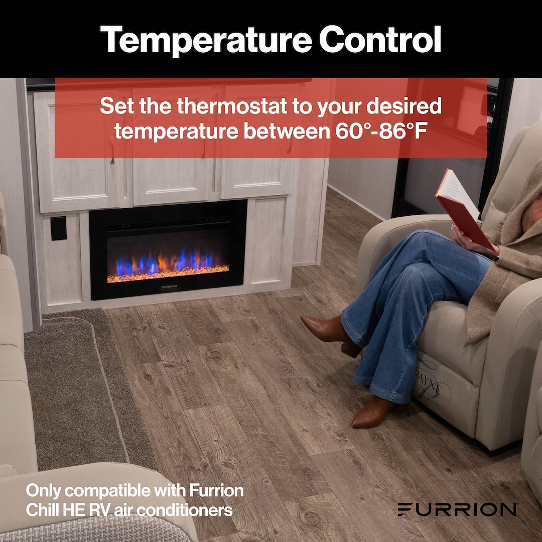 Furrion Wall Thermostat, Furrion Chill ™ He, Use with Furrion Chill ™ He R32 Air Conditioners, Multi Zone, Heat/ Cool – FACW12ESZA2-BL-AM