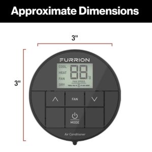 Furrion Wall Thermostat, Furrion Chill ™, Use with Furrion Chill ™ R32 Air Conditioners, Single Zone, Heat/ Cool, Programmable – FACW10ESSA2-BL-AM