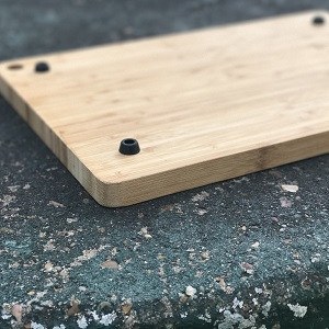 Firedisc Cutting Board, For Use with Portable Firedisc Cooker, Bamboo, With Built-IN Knife Sharp and Non-Slip Rubberized Foot – TCGBCB