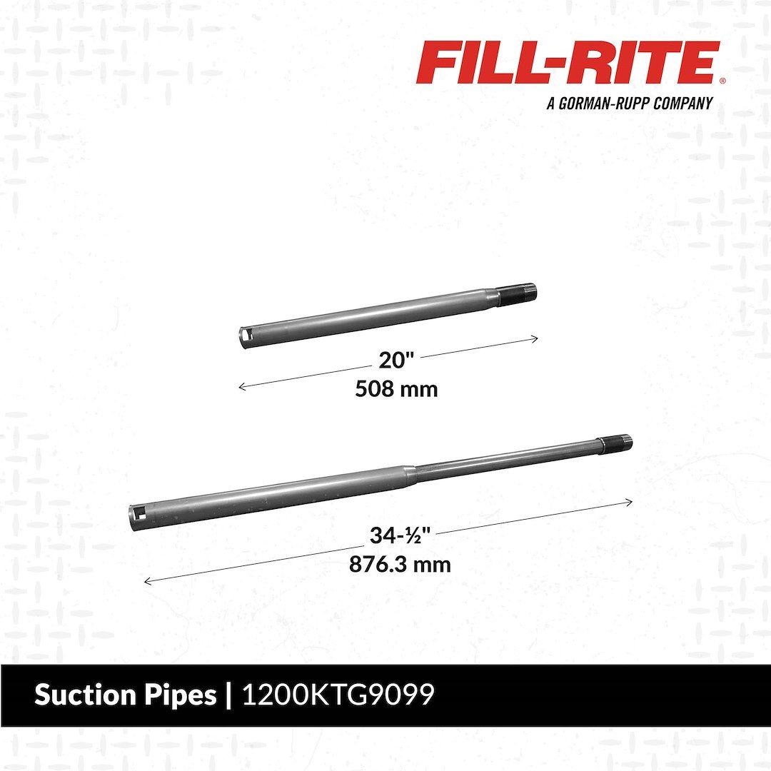 Fill Rite Liquid Transfer Tank Pump Suction Pipe, Adjustable, Extends from 20 Inch to 34-3/4 Inch Length X 1 Inch Diameter – 1200KTG9099
