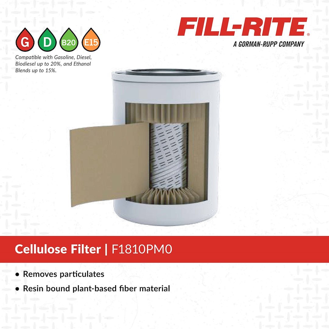 Fill Rite Liquid Transfer Tank Pump Filter, Filter Element Insert, Spin on, Removes Particulates – F1810PM0