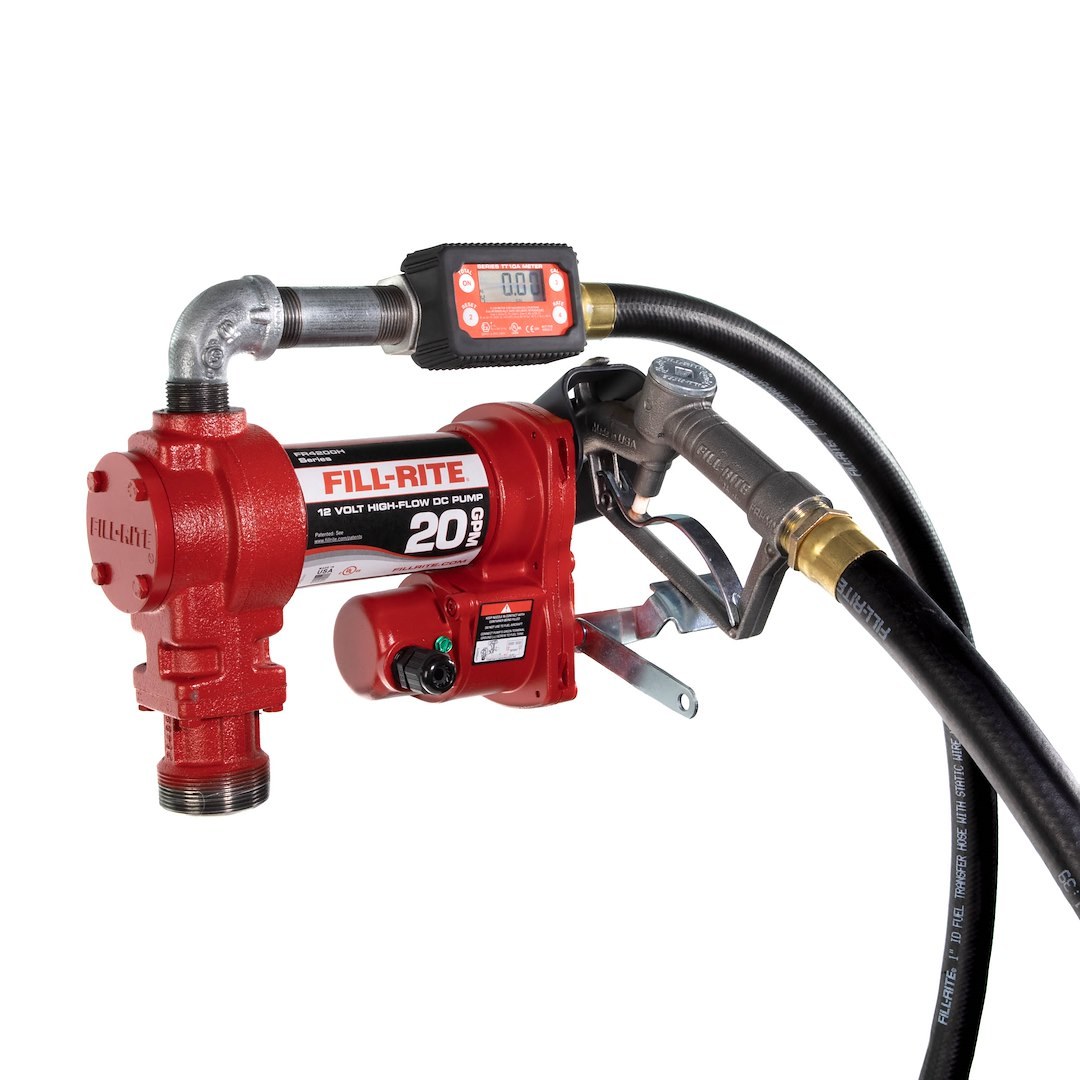 Fill Rite Liquid Transfer Tank Pump, H Series, Diesel/ Gasoline/ Kerosene/ B20/ E15, Electric, 12 Volt DC, Up to 20 Gallons Per Minute – FR4219H