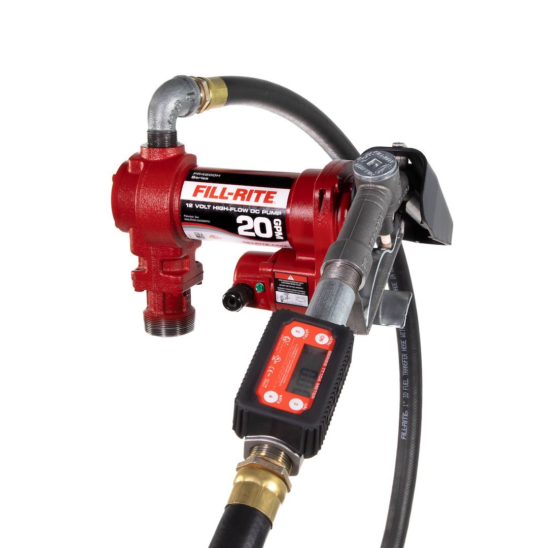 Fill Rite Liquid Transfer Tank Pump, H Series, Diesel/ Gasoline/ Kerosene/ B20/ E15, Electric, 12 Volt DC, Up to 20 Gallons Per Minute – FR4219H