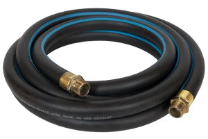 Tuthill Liquid Transfer Tank Pump Hose, 15 Foot Length X 3/4 Inch, With Static Wire, 1 Inch NPT Thread, Arctic/ Black – FRHA07515