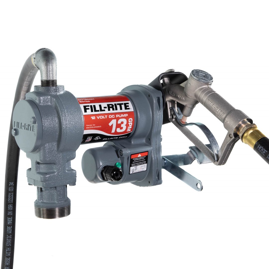Fill Rite Liquid Transfer Tank Pump, H Series, Diesel/ Gasoline/ Kerosene/ E15/ Biodiesel Up to B20, Electric, 12 Volt DC – SD1202H