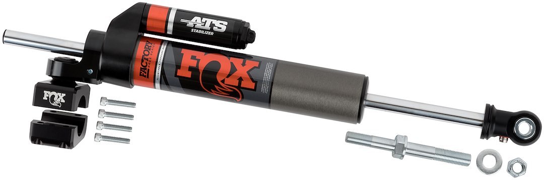 Fox Racing Shox Steering Stabilizer, 2.0 Adventure Series, Single, Aluminum, With Stabilizer and Clamp, With External Reservoir – 983-02-145