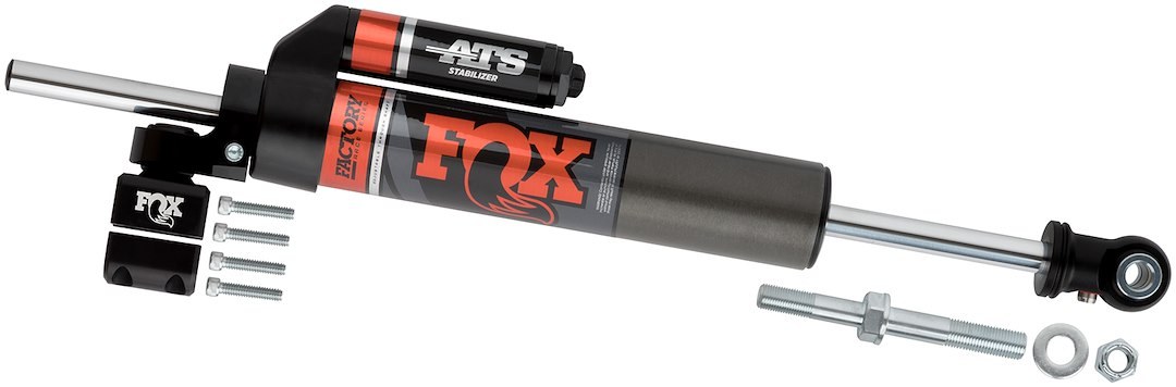 Fox Racing Shox Steering Stabilizer, 2.0 Factory Series, Single, Aluminum, With Stabilizer and Clamp, With External Reservoir – 983-02-146