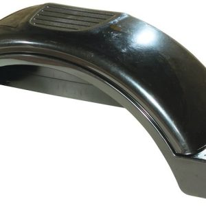 Fulton Trailer Fender, Single Wheel Round, Fits 12 Inch Wheels, 33-1/2 Inch Length X 7-1/2 Inch Width X 8-3/4 Inch Height, Unlighted, Black – 008582