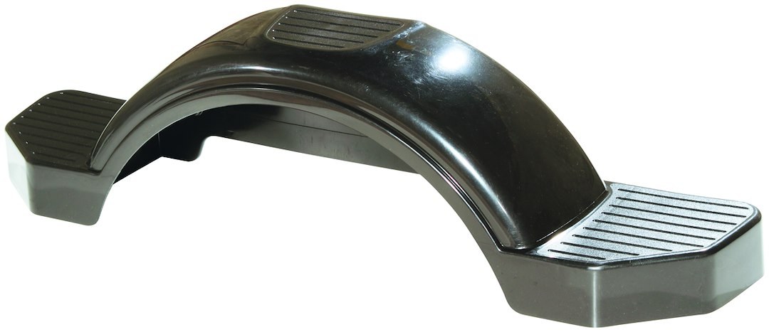 Fulton Trailer Fender, Single Wheel Round, Fits 12 Inch Wheels, 33-1/2 Inch Length X 7-1/2 Inch Width X 8-3/4 Inch Height, Unlighted, Black – 008582