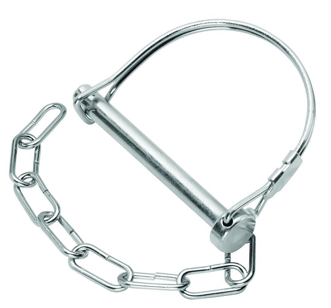 Fulton Trailer Tongue Jack Lock Pin, Use with Fulton Jacks, 5/16 Inch Diameter, With Snapper Pin and Chain – 0252010201