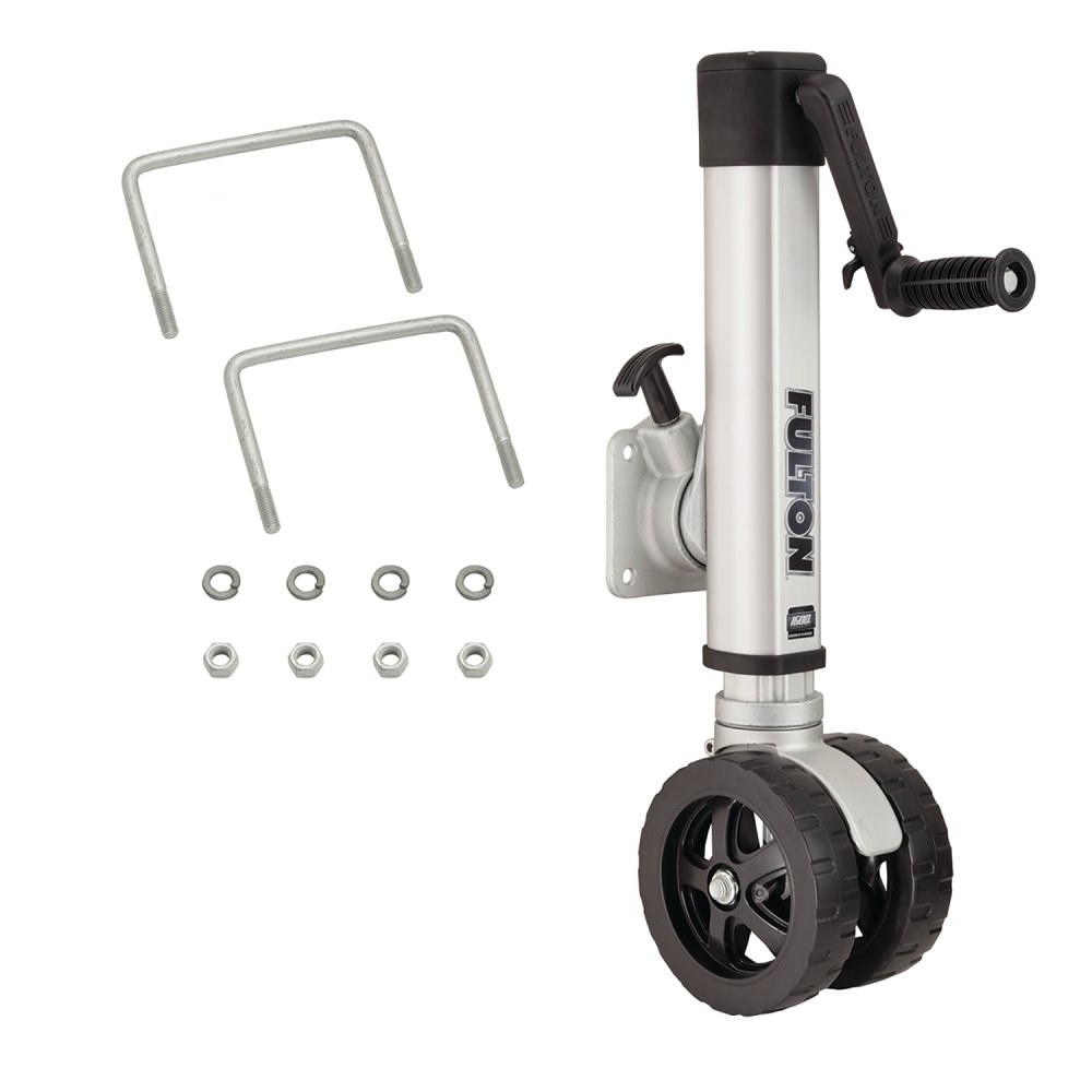 Fulton Trailer Tongue Jack, F2, Manual Twin Track Sidewind Jack, 1600 Pound Lift Capacity, 10 Inch Screw/ 8 Inch Mount Travel – 1413020134