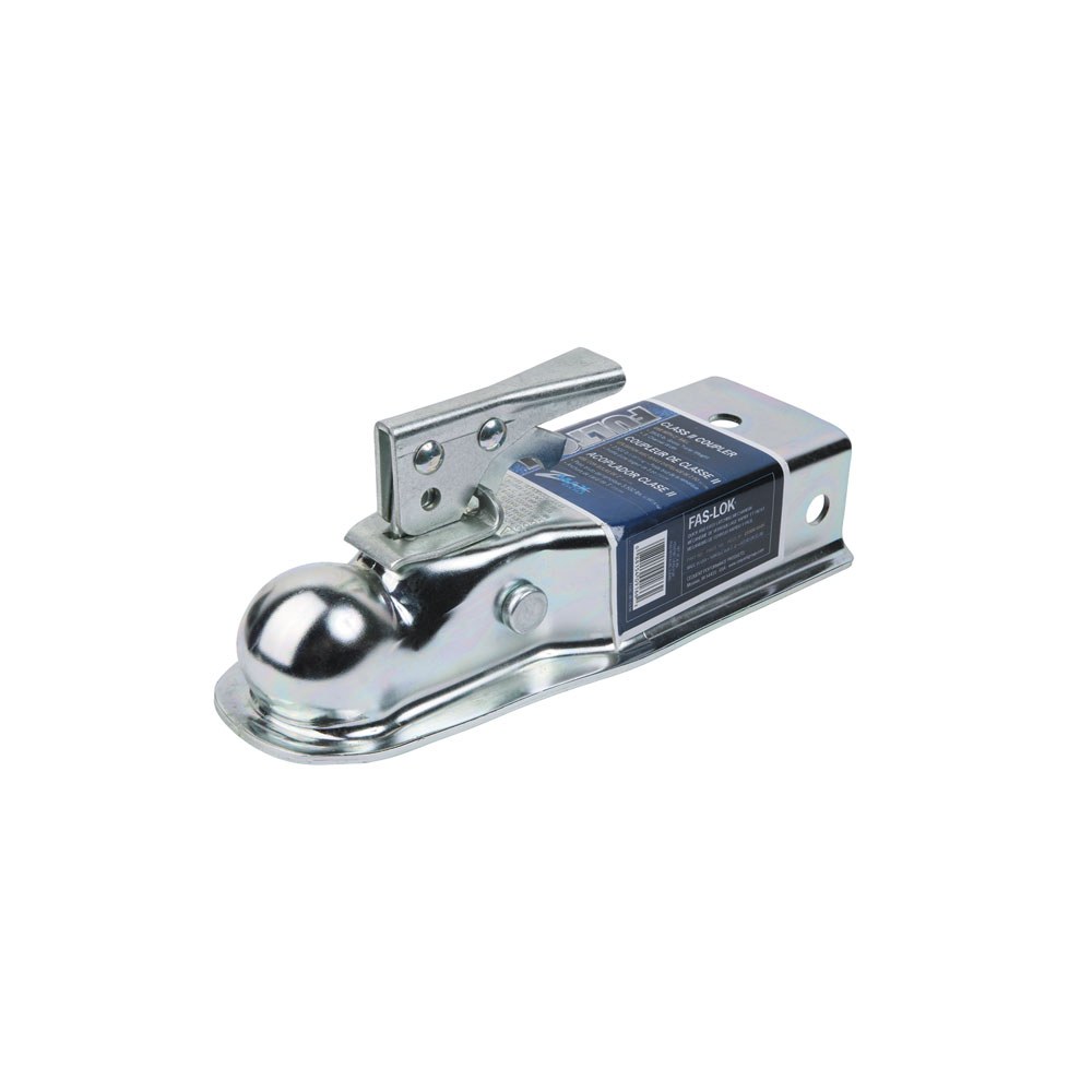 Fulton Trailer Coupler, Fas-Lok ®, Class II Straight Tongue Stamped, 3 Inch Wide Channel Mount, 3500 Pound Lift Capacity, For 2 Inch Ball – 22300 0301