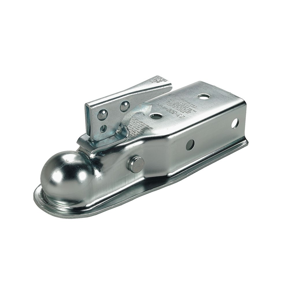 Fulton Trailer Coupler, Fas-Lok ®, Class II Straight Tongue Stamped, 3500 Pound Lift Capacity, For 2 Inch Ball, Zinc Plated Without Logo – 23300 0301