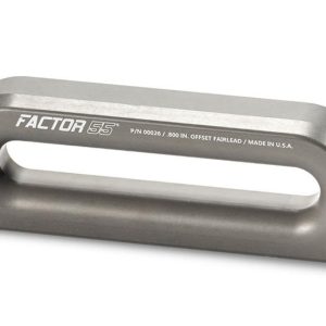 Factor 55 Winch Fairlead, Hawse Style, With Offset Opening, For Use with Synthetic Rope, Anodized, Gun Metal Gray, 1-1/2 Inch Thick Aluminum – 00026