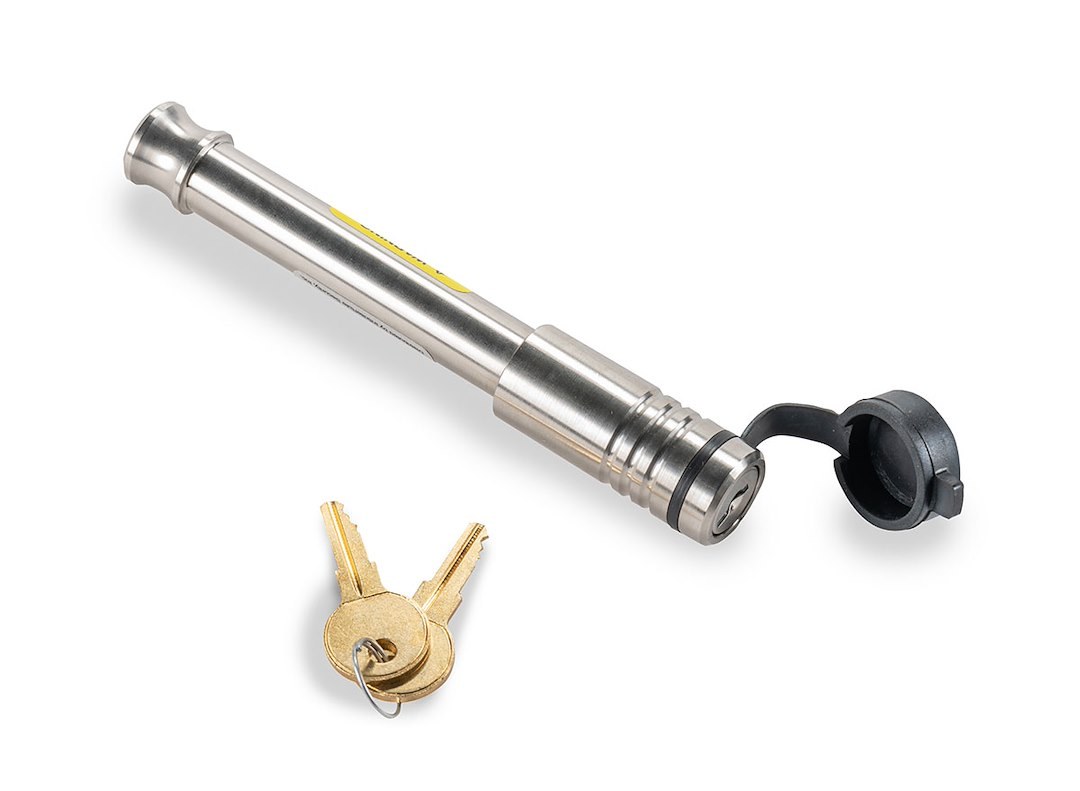 Factor 55 Trailer Hitch Pin, Barbell, 5/8 Inch Diameter, 3-1/8 Inch Span, Use with 2 and 2-1/2 Inch Hitches, Locking, Single – 00037