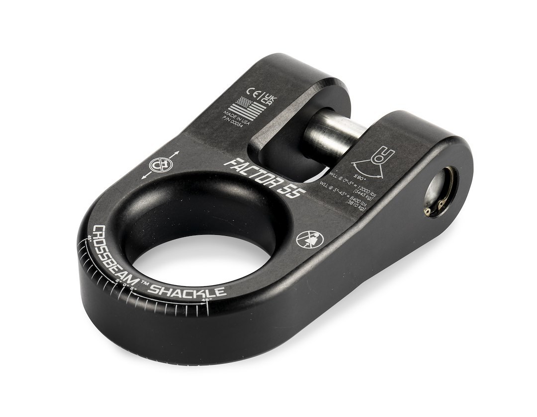 Factor 55 Winch Cable Shackle, Crossbeam, Connects Recovery Accessories to Shackle Mount, Single Pin – 00054-04