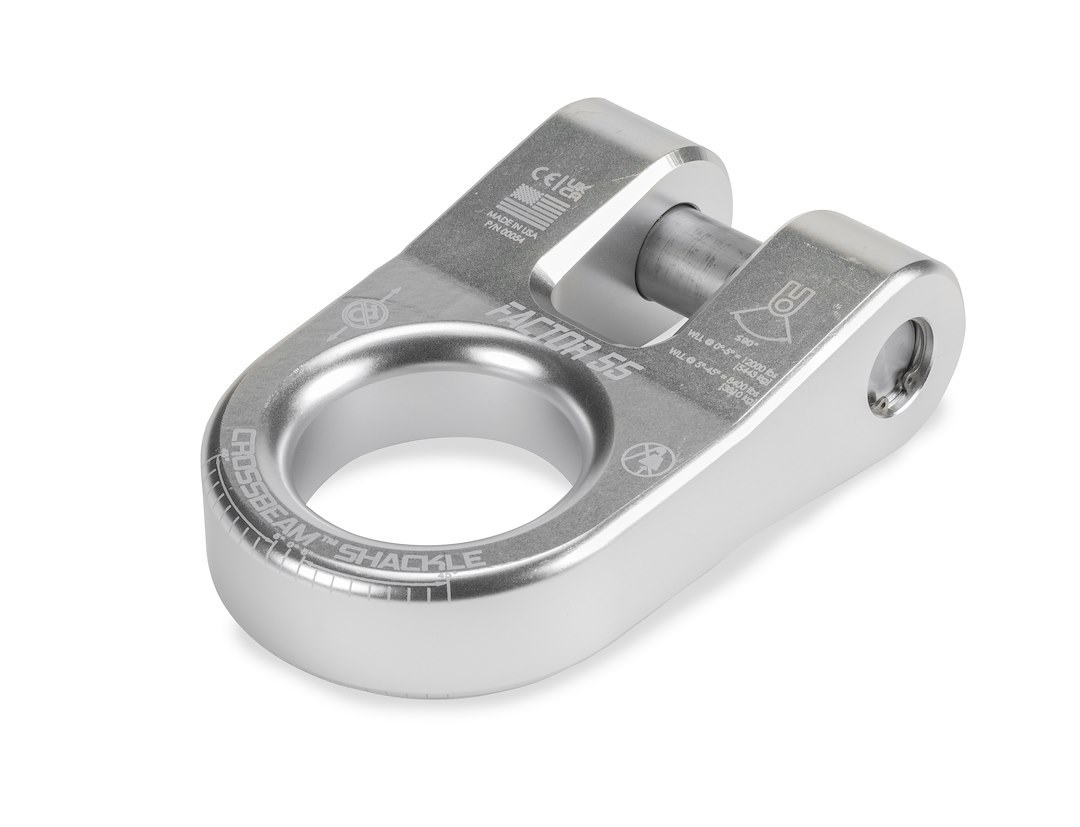 Factor 55 Winch Cable Shackle, Crossbeam, Connects Recovery Accessories to Shackle Mount, Single Pin – 00054-05