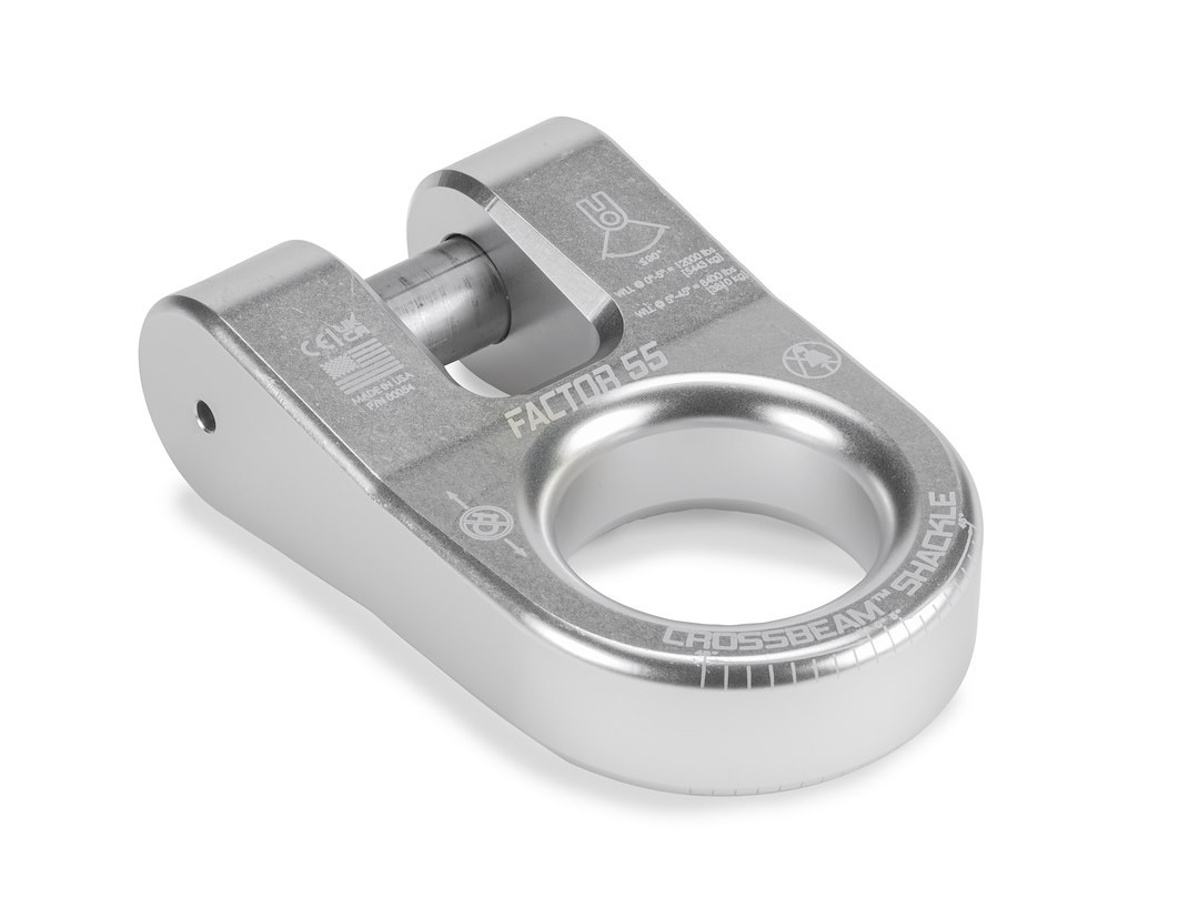 Factor 55 Winch Cable Shackle, Crossbeam, Connects Recovery Accessories to Shackle Mount, Single Pin – 00054-05