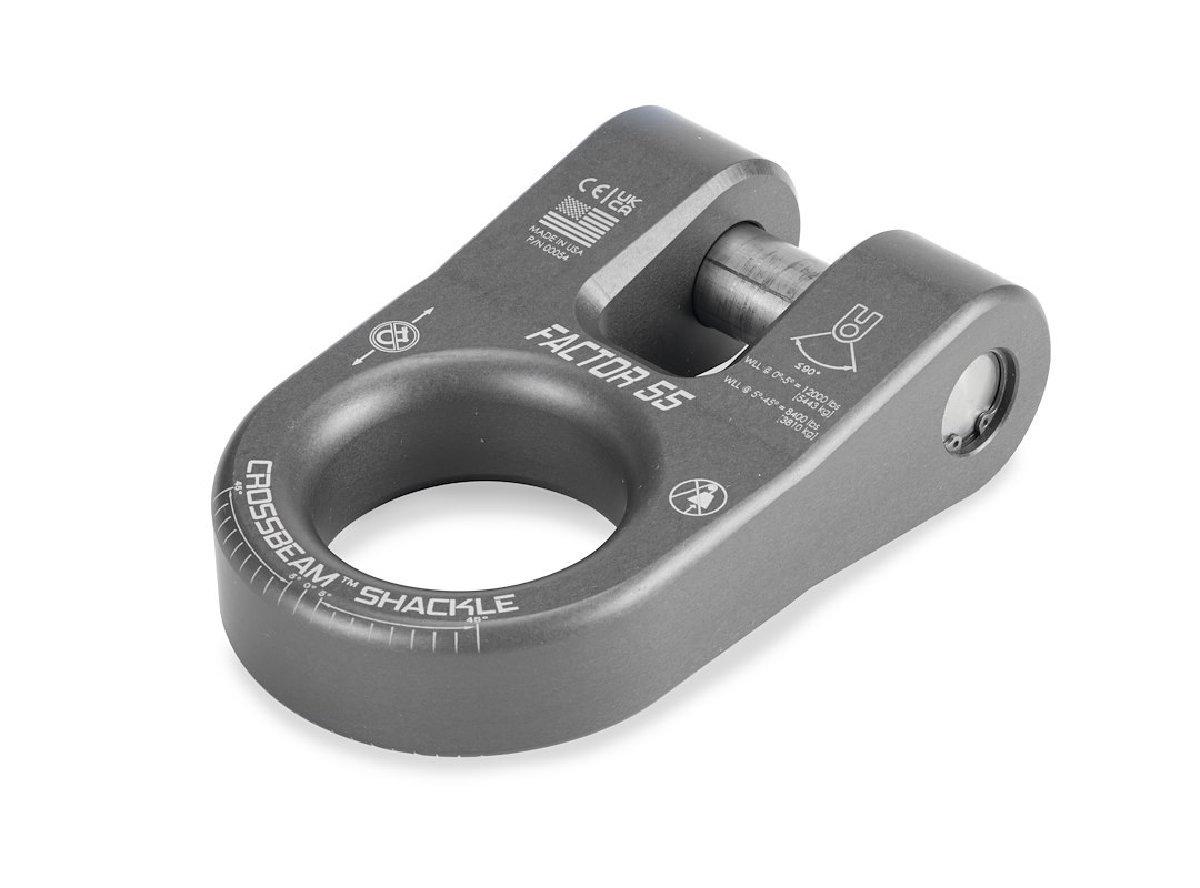 Factor 55 Winch Cable Shackle, Crossbeam, Connects Recovery Accessories to Shackle Mount, Single Pin – 00054-06